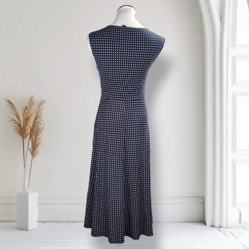 Weekend Max Mara NWT Navy Fit Flare Midi Dress Stretch Jersey Size S - Picture 6 of 16